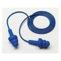 3M 340-4007 Multiple Use E-A-R UltraFit Triple Flange Foam Metal Detectable Corded Earplugs: Box of 100 Pair